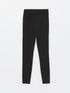LC Waikiki Women's Extra Narrow Fit Plain Tights with Elastic Waist